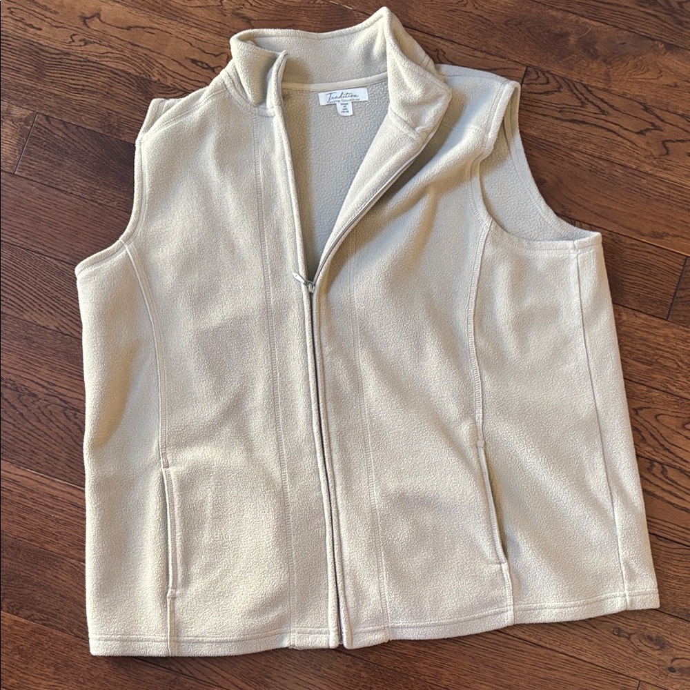 Women's Beige Fleece Vest